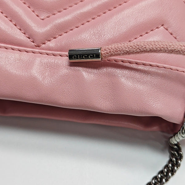 GG Marmont Mini Quilted Calfskin Pink