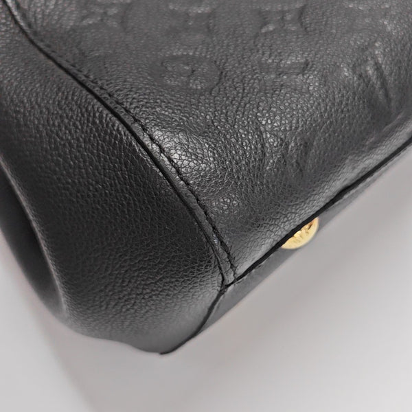 MONTAIGNE MM Monogram Calfskin Black