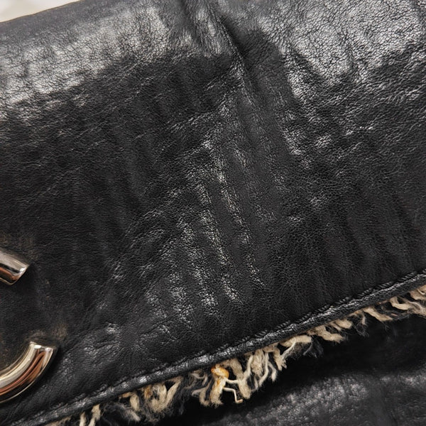Calfskin Shoulder Bag Black