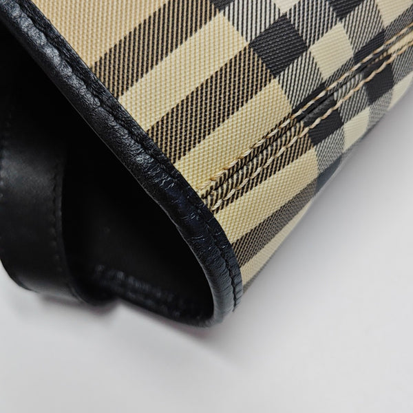 Coated Canvas Tote Bag Brown