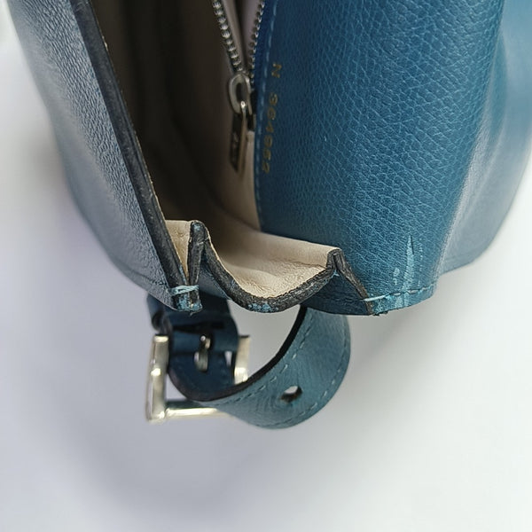 Calfskin Shoulder Bag Blue