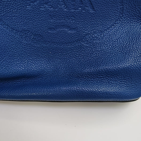 Calfskin Shoulder Bag Blue