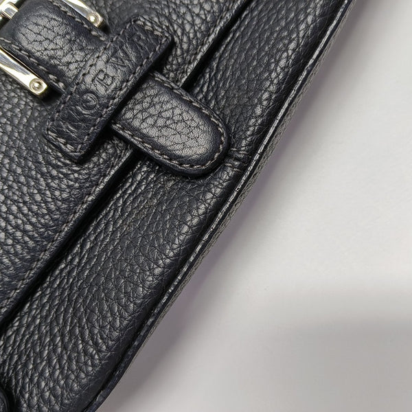 Calfskin Top Handle Bag Black