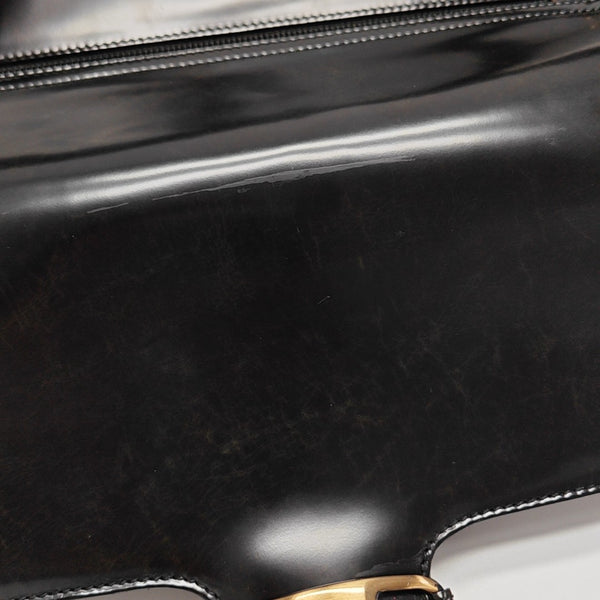 Calfskin Top Handle Bag Black