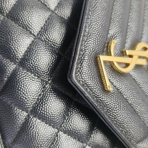 MONOGRAM Medium Chevron Calfskin Black