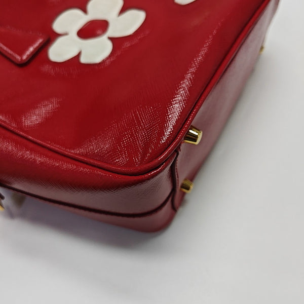 Patent Leather Shoulder Bag Red