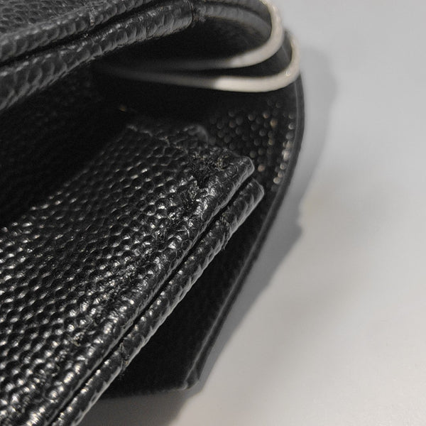 MONOGRAM Chevron Calfskin Black