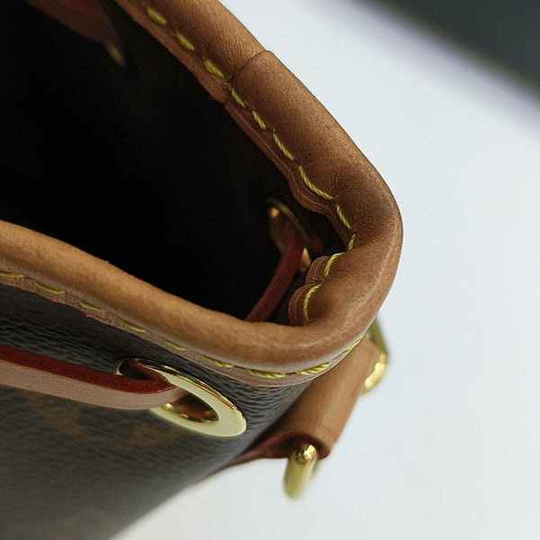 NOÉ Nano Monogram Coated Canvas Brown
