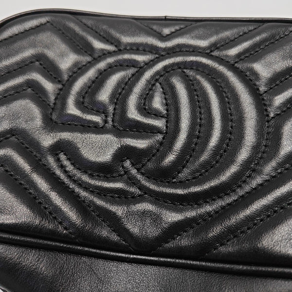 GG Marmont Mini Quilted Calfskin Black