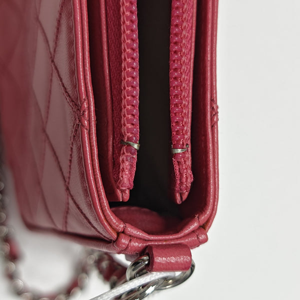Quilted Lambskin Shoulder Bag Pink
