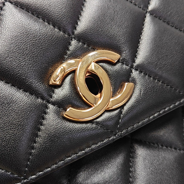 TRENDY CC Quilted Calfskin Black