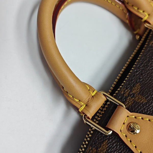 SPEEDY Nano Monogram Coated Canvas Brown