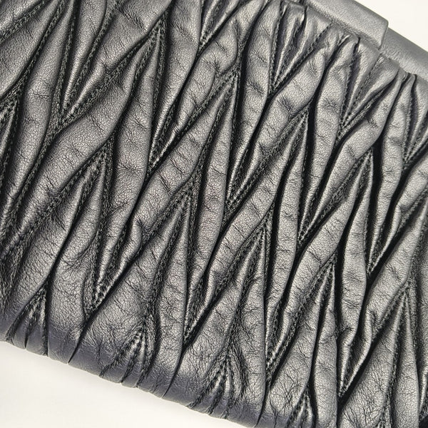 Quilted Lambskin Top Handle Bag Black