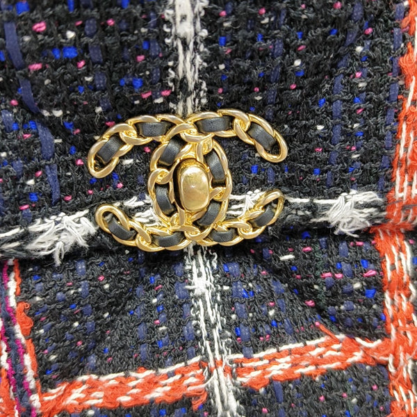 CHANEL 19 Large Quilted Wool Multicolor