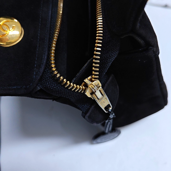 Quilted Suede Black
