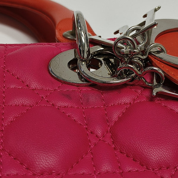 Lady Dior Medium Quilted Lambskin Red