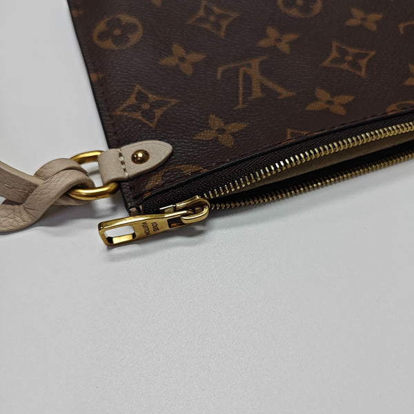 LOW KEY HOBO MM Monogram Calfskin Beige