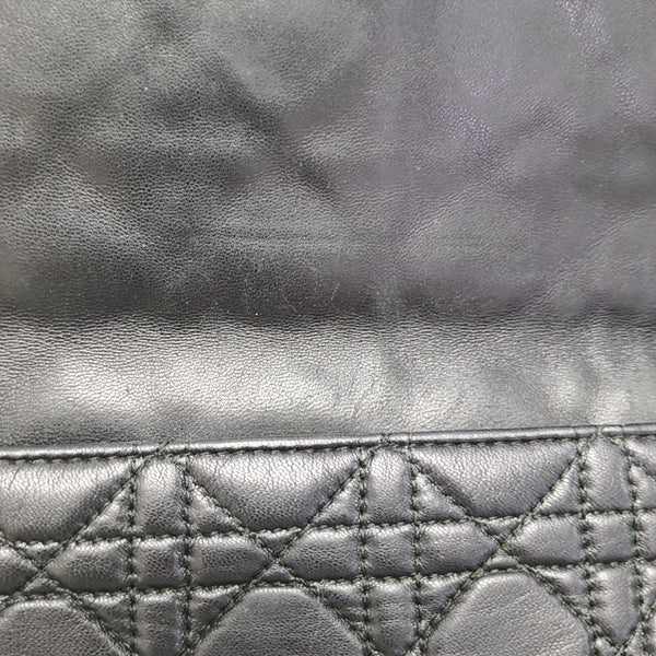 Authenticated pre-owned Miss Dior Cannage Calfskin Black - Shoulder Bag at Looply