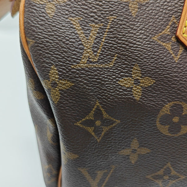 SPEEDY 30 Monogram Coated Canvas Brown