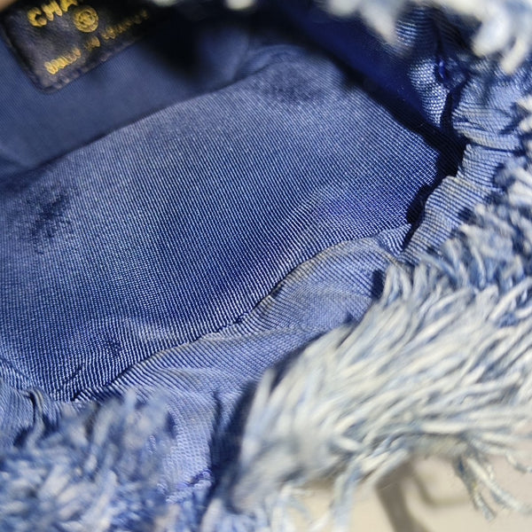 DRAWSTRING Mini Quilted Denim Blue
