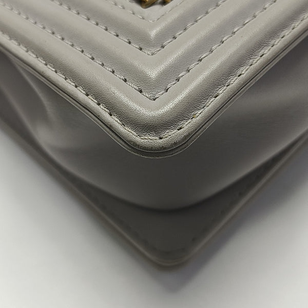 BOY CHANEL Medium Quilted Calfskin Gray