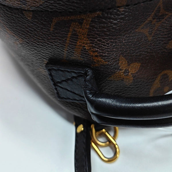 Authenticated pre-owned PALM SPRINGS Mini Monogram Coated Canvas Brown - Backpack at Looply