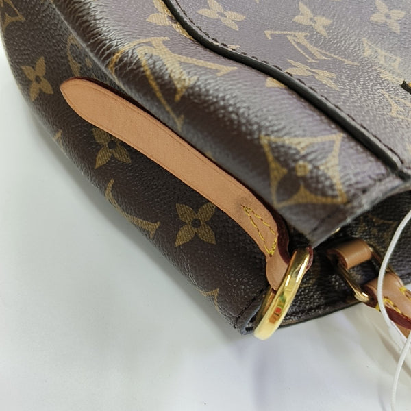 MONTAIGNE BB Monogram Coated Canvas Brown