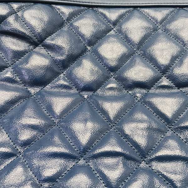 CHANEL 31 Large Quilted Calfskin Blue