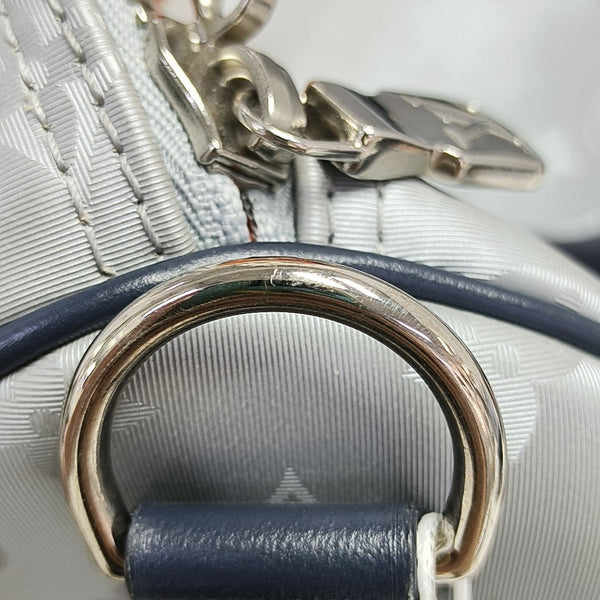 KEEPALL 50 Monogram Coated Canvas Silver