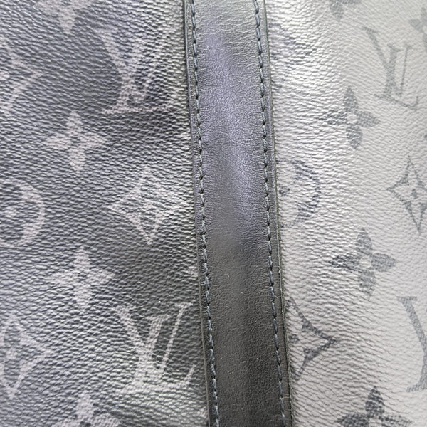 KEEPALL 50 Monogram Coated Canvas Gray