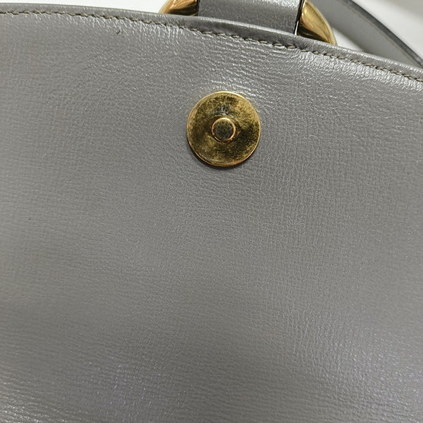 GG Ring Small Calfskin Gray