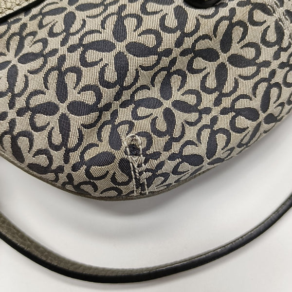 Monogram Fabric Shoulder Bag Gray