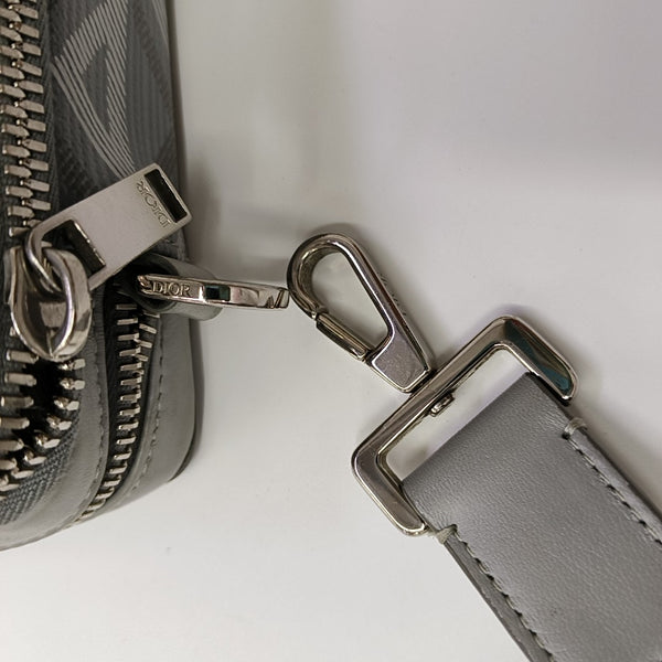 Coated Canvas Shoulder Bag Gray