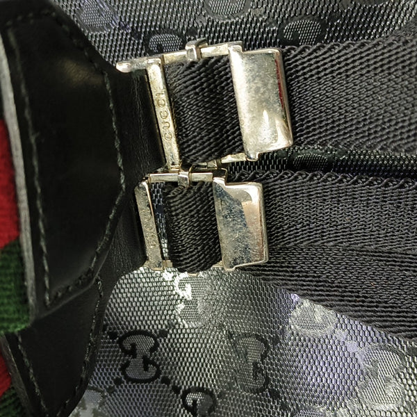 Monogram Coated Canvas Backpack Black