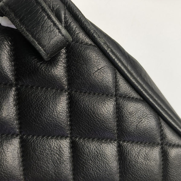 Quilted Calfskin Clutch Black