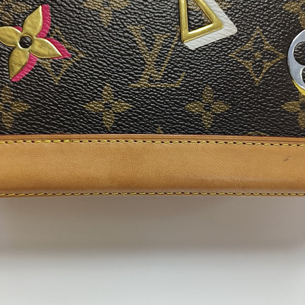 ALMA BB Monogram Coated Canvas Brown