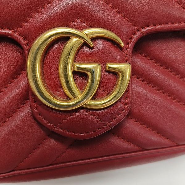GG Marmont Mini Quilted Calfskin Red