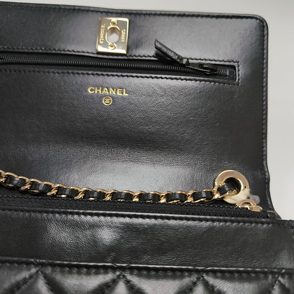 TRENDY CC WOC Quilted Lambskin Black