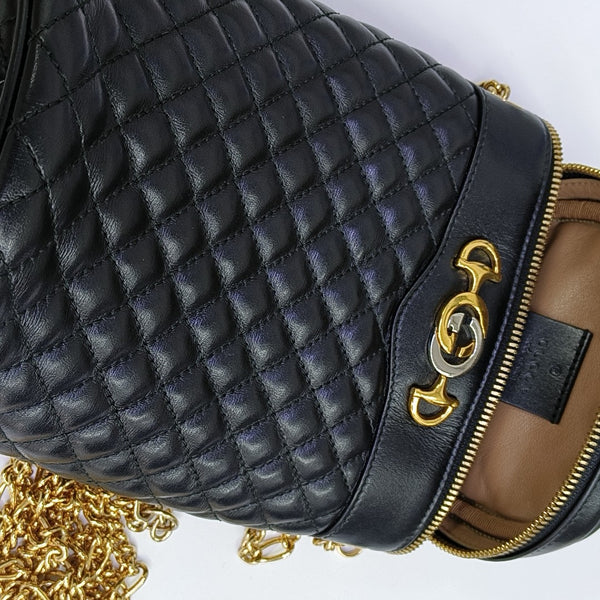 Zumi Quilted Calfskin Black