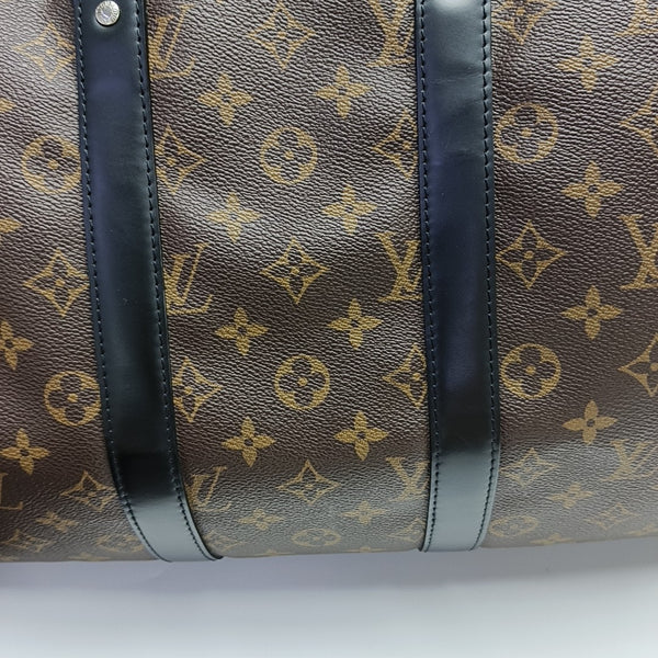 KEEPALL 45 Monogram Coated Canvas Brown