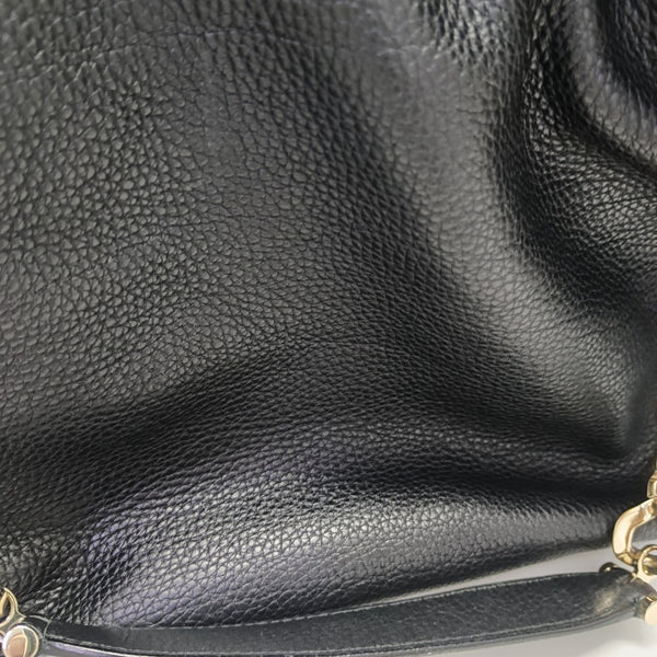 Leather Shoulder Bag Black