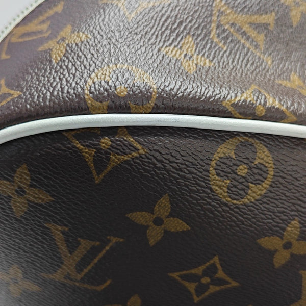 Monogram Coated Canvas Backpack Brown