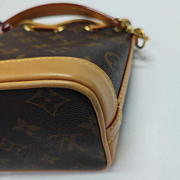 NOÉ Nano Monogram Coated Canvas Brown