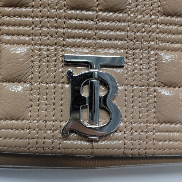 Lola Small Quilted Lambskin Beige