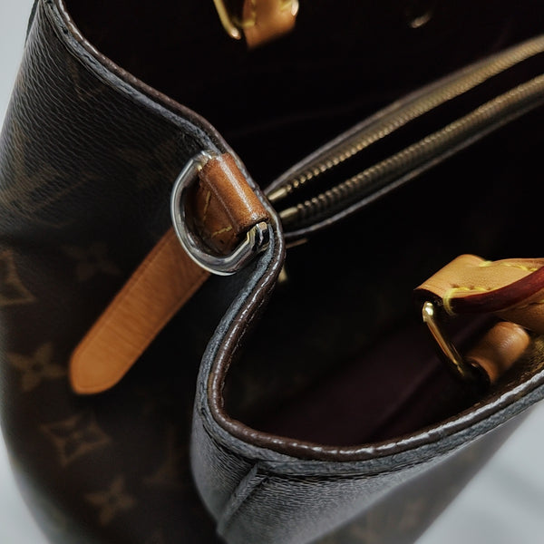 MONTAIGNE MM Monogram Coated Canvas Brown