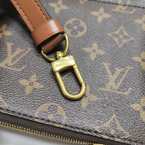 LOOP HOBO Monogram Coated Canvas Brown
