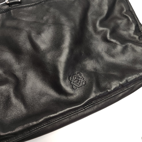 Lambskin Top Handle Bag Black