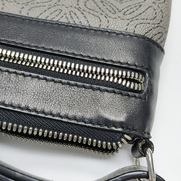 Coated Canvas Shoulder Bag Gray