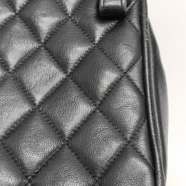 Quilted Calfskin Belt Bag Black