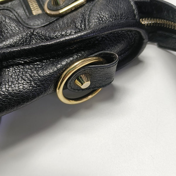 Classic Metallic Edge City Mini Lambskin Black